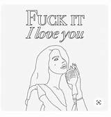 Lana Del Rey Art For Coloring Embroidery Printable Instant  Home sketch template
