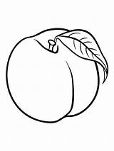 Peach coloring pages To Download And Print For Free sketch template
