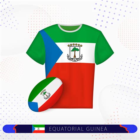 Equatorial Guinea rugby jersey with rugby ball of Equatorial Guinea on ...