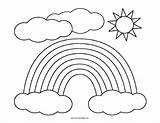 Rainbow Coloring Page – Free Printable sketch template