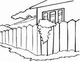 Picket Fence Coloring Page sketch template