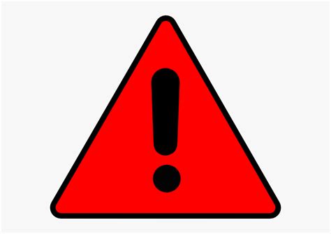 Red Warning Triangle - Warning Clipart, HD Png Download - kindpng