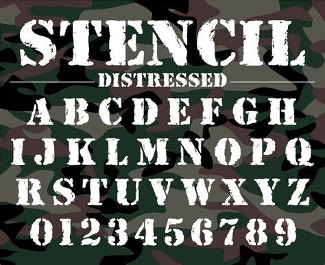 Stencil Font Army Font Military Font Military Stencil Font Army Stencil Font Stencil Letters ...