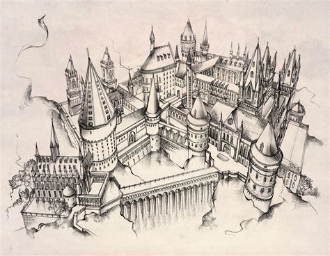 Hogwarts Castle Drawing at GetDrawings | Free download