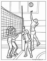 18 Volleyball Coloring Pages Free PDF Printables sketch template