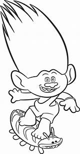 Trolls Printable Coloring Pages sketch template