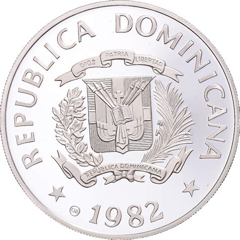 Coin, Dominican Republic, 10 Pesos, 1982, Dominican Republic Mint, Valcambi