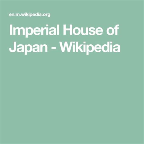 Imperial House of Japan - Wikipedia | Japan, Imperial, House