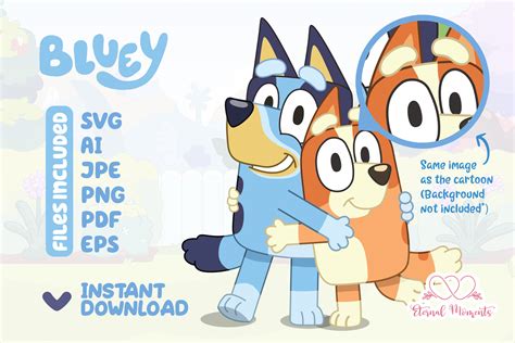 Bluey and Bingo SVG Vector files Easy Download. Instant | Etsy