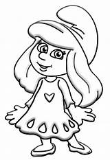 Smurfette coloring Pages  ColoringLib sketch template