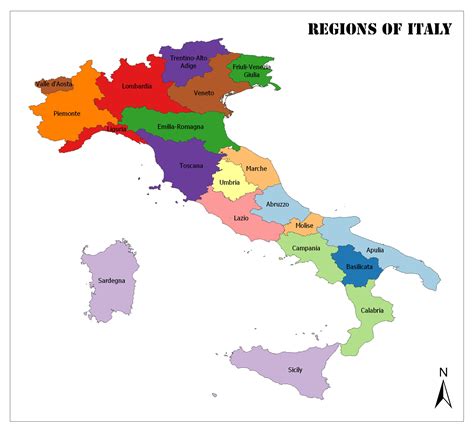 Italy Political Map (Cities and Regions) | Mappr