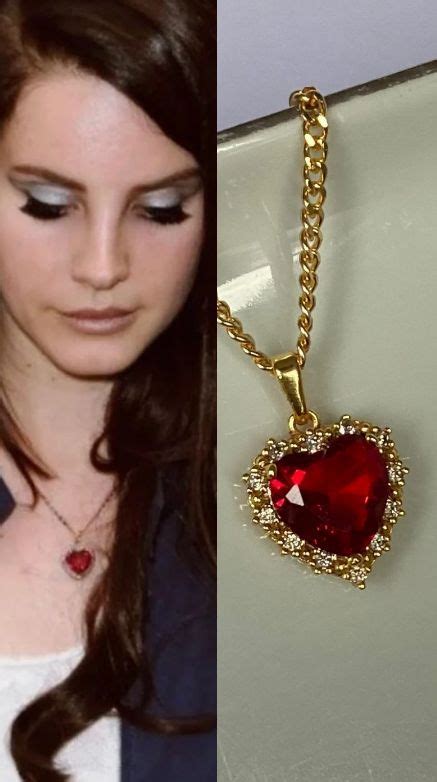 Lana Del Rey Style Red Heart Necklace-Lana Del Rey Emerald Necklace ...