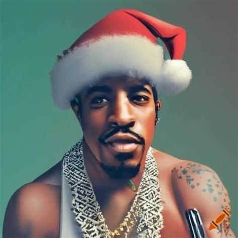 Festive christmas party invitation with andre 3000 elf on Craiyon