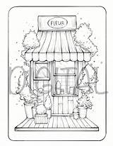 Mini Booth Storefronts Coloring Pages Snack Flower Ice  sketch template