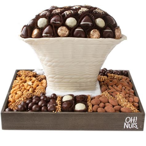 Oval Chocolate Vase with Chocolate and Nuts / Non Dairy Kosher Gift ...