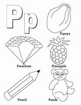 Coloring Letter P Worksheets sketch template