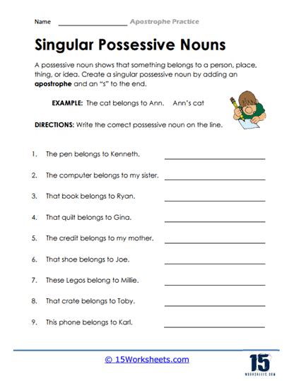 Apostrophe Worksheets - 15 Worksheets.com