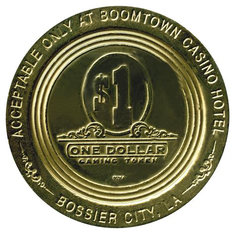 Boomtown Casino, Bossier City, LA $1 Brass Slot Token - Chipper Club