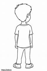 Back For coloring sketch template
