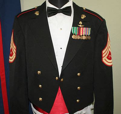 USMC Marine Corps Recon NCO Gunnery Sgt Mess Evening Dress Uniform w Medals 44R | #430022088