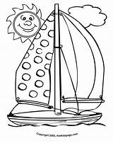 Printable Sailboat Coloring Pages sketch template