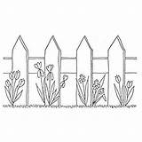 White Picket Fence Coloring Page Pages sketch template
