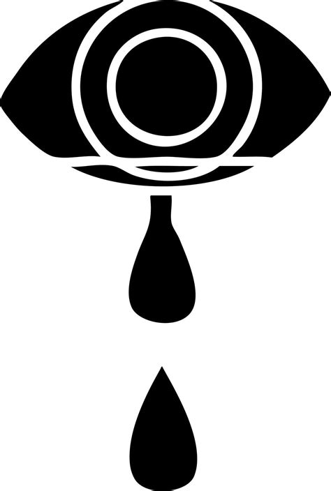 flat symbol crying eye 10240422 Vector Art at Vecteezy