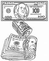 Hundred Dollar Bill Coloring Page sketch template