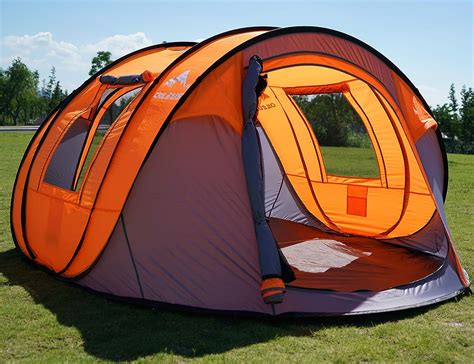 Amazon.com : Oileus Pop Up Tent Family Camping Tents 4 Person Tent for Camping Sky-Window(45”x ...