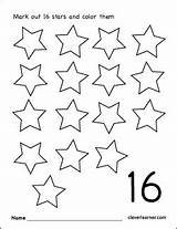 The Number 16 Colouring Pages Sketch Coloring Page sketch template