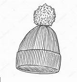 Hat Winter Coloring Pages Cap Clipart Template Stocking Printable  sketch template