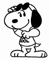 Snoopy Joe Cool Pages Coloring sketch template