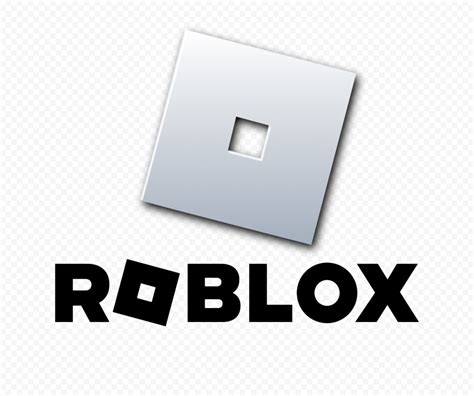 HD Roblox Black Text Logo with Symbol Sign Icon PNG