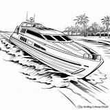 Speed Boat Coloring Pages  Free & Printable sketch template