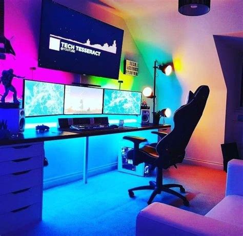 25 Epic Gaming Room Setups! & Tips to Improve Yours! - Tasteful Tavern | Video game room design ...