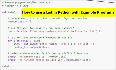 List in Python With Examples | EasyCodeBook.com