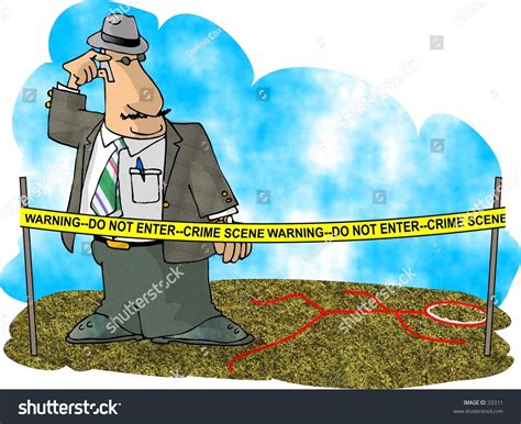 Clipart Illustration Of A Crime Scene Investigator - 33311 : Shutterstock