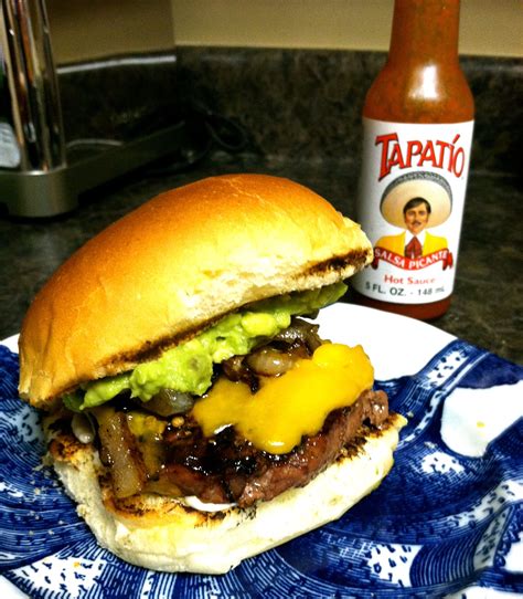 cheddar-avocado burger with hot sauce | Avocado burger, Burger, Incredible recipes