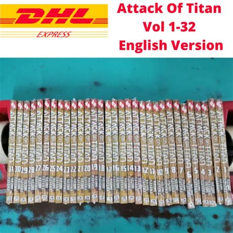 ATTACK ON TITAN Manga Hajime Isayama Volume 1-32 Full Set English Comics - DHL $299.00 - PicClick
