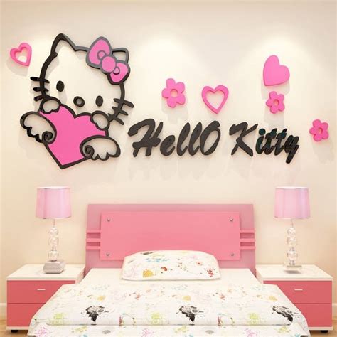 Hello Kitty 3D Acrylic Sticker Wall Art Decoration