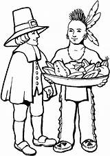 Coloring Pages For Pilgrims And Indians sketch template