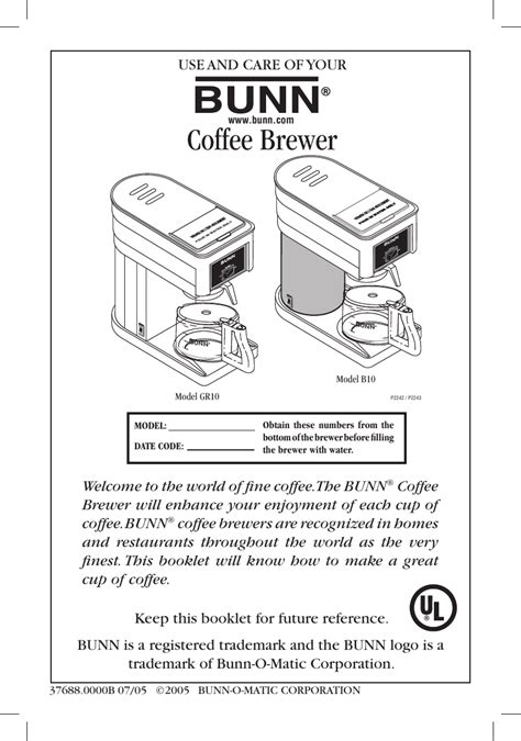 Schematic Bunn Coffee Maker Parts Diagram Espresso Ma - vrogue.co