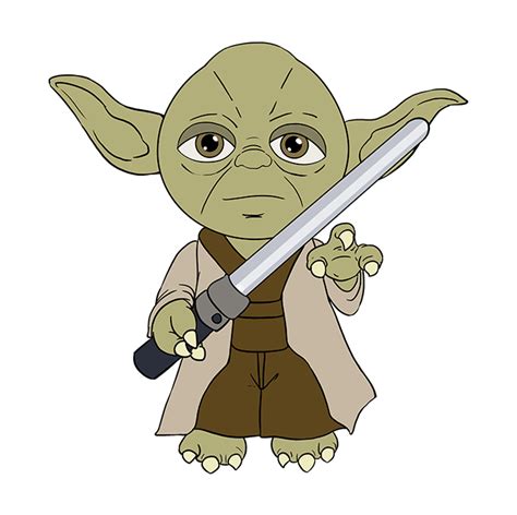 How to Draw Yoda from Star Wars - Really Easy Drawing Tutorial