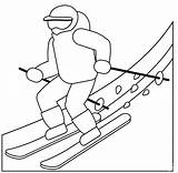 Skier Emoji coloring Page  ColouringPages sketch template