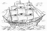 Pirate Adventure On high seas coloring Page Illustr  Premium AI sketch template