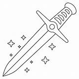 Dagger Emoji coloring Page  ColouringPages sketch template