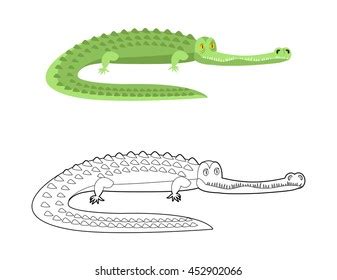 Crocodile Coloring Book Stock Vector (Royalty Free) 452902066 | Shutterstock