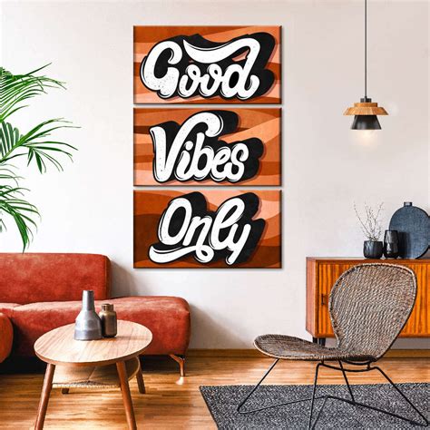 Good Vibes Only Positive Typography Wall Art | Digital Art