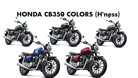 2023 Honda CB350 Colors (H'ness): Red, Green, Blue, Black - GaadiKey