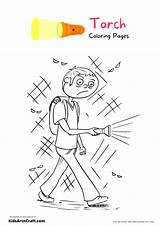 Torch Coloring Pages For Kids Free Printable  Art & Craft sketch template